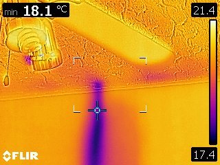 Balayage de caméra thermique fuite de chaleur